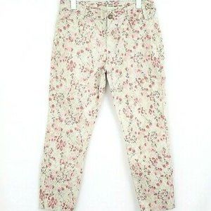 Gap Slim City Khaki Floral Chino Capri, Size 4